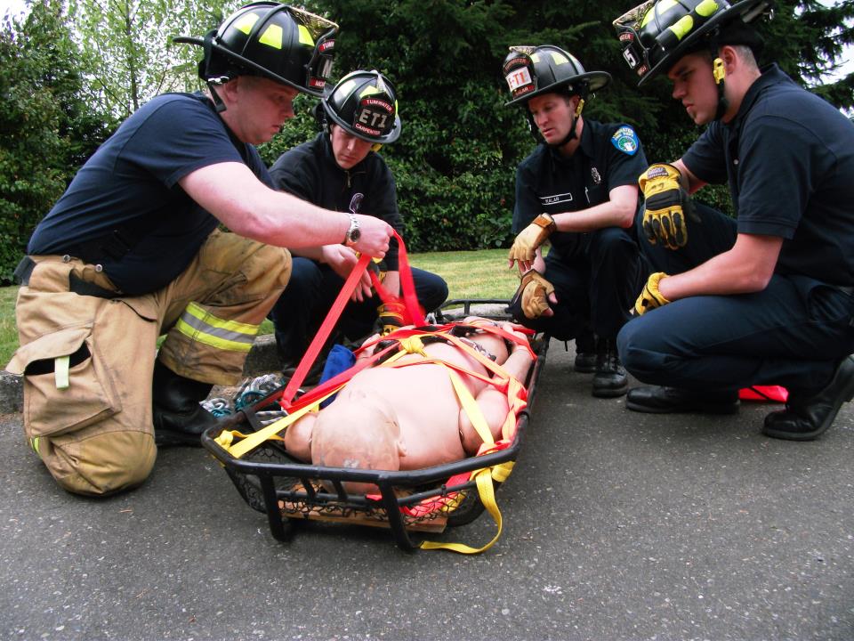 Firefighters EMS training